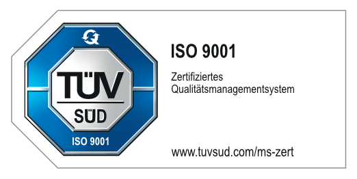 TÜV SÜD ISO 9001 Zertifiziertes Qualitätsmanagementsystem